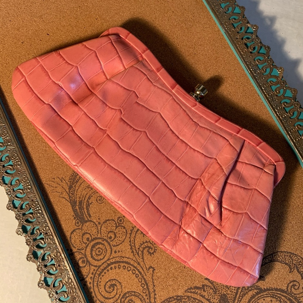Banana Republic Pink Leather Clutch